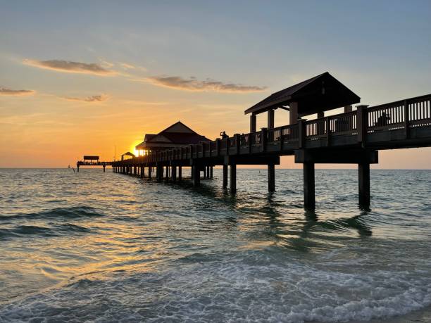 istock Reflections of the sunset on the water 2174753162