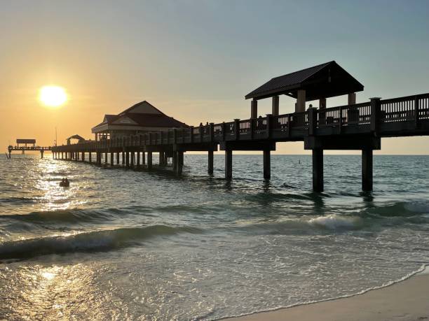 istock Days end at sunset over the sea 2174753174