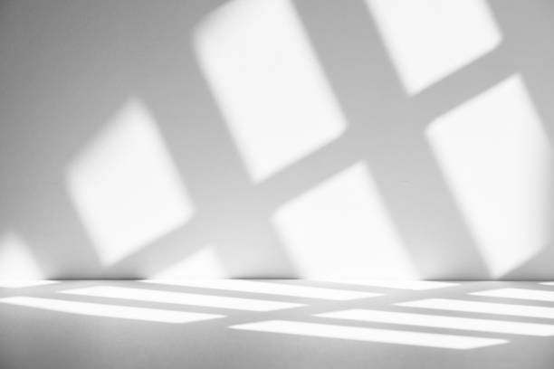 istock Wall interior background, studio and backdrops show products.with shadow from window color white . background for text insertion and presentation product 2174765683