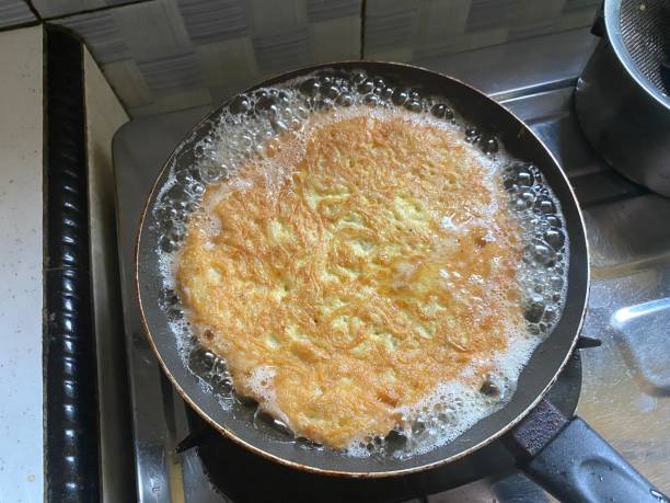 istock Instant noodle omellete fried in pan 2174767774