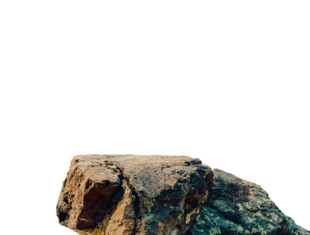stone podium isolated on white background