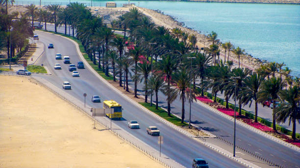 istock Dubai costal line road 2174775460