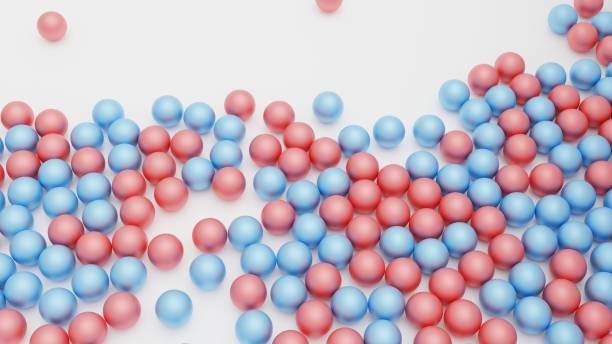 istock Ball pink and blue color in white background 3d illustration render 2174783688