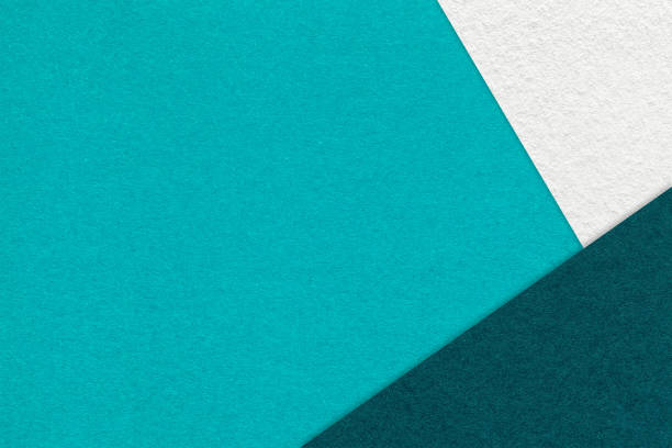 istock Texture craft turquoise paper background with white and emerald border. Vintage abstract cerulean cardboard. 2174783701