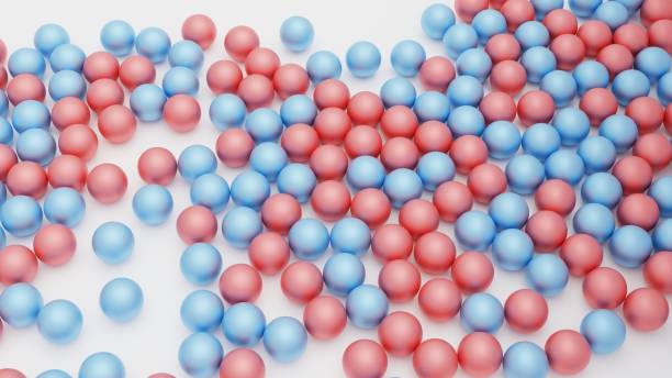istock Ball pink and blue color in white background 3d illustration render 2174783836