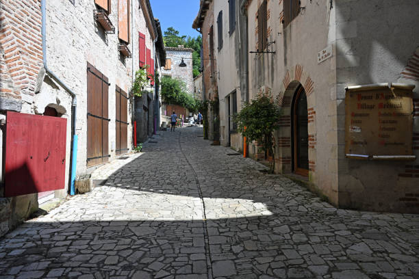 Penne D'Agenais, France 27 July 2024: Streed in the old part of the bastide town of Penne D'Agenais in France