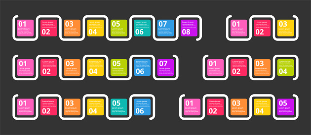 Timeline Geometric Design Layout Infographic Timeline Geometric Style Modern Color Design Elements ...