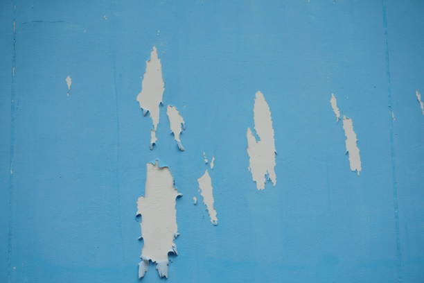 The wall paint is deformed.