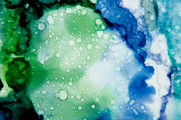 High-quality modern abstract painting rendered with alcohol ink and colorful abstract modern art painting background.