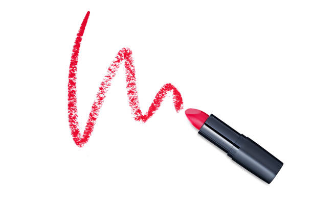 istock Red Lipstick Stroke isolated on white background 2174816953