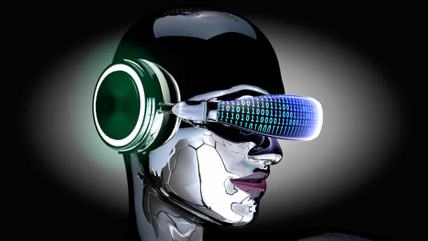 istock Ai Cyborg Girl Wearing Interactive Glasses 2174817626
