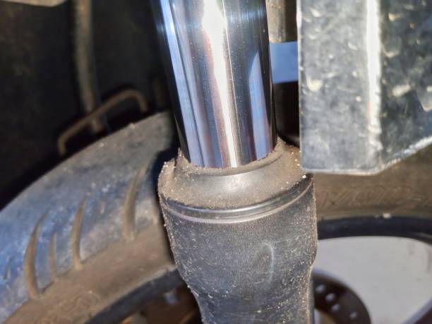istock Shockbreaker that has dried from lubricating oil 2174819574