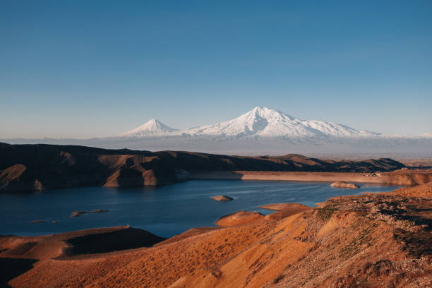 istock volcanic ridge Ararat at sunrise in Armenia 2174819931