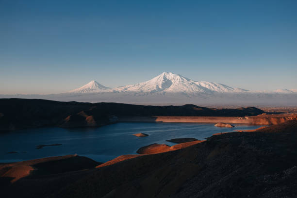 istock volcanic ridge Ararat at sunrise in Armenia 2174819934