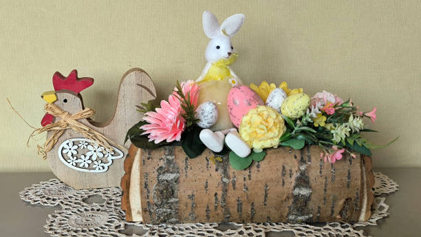 istock colorful Easter decoration made of eggs in the basket 2174820174