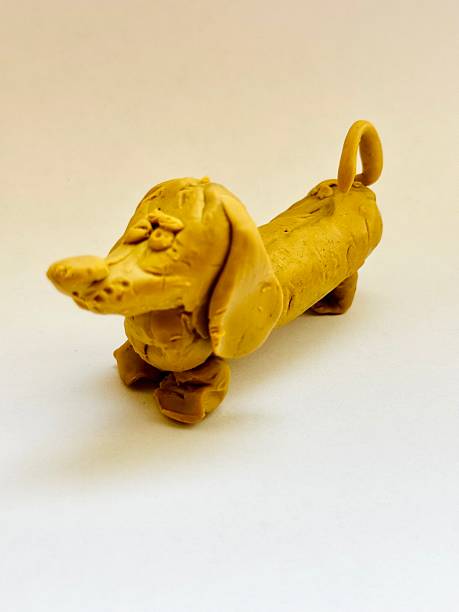 istock Plasticine dachshund dog, plasticine animal figures 2174822234