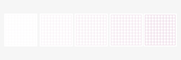 Square Grid With Red Lines Set Notebook Paper Sheet School Math Sheet ...