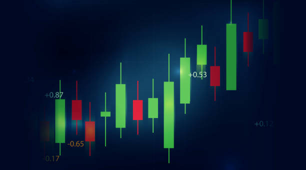 istock Stock chart and candlestick display background vector. Stock investment illustration. 2174833625