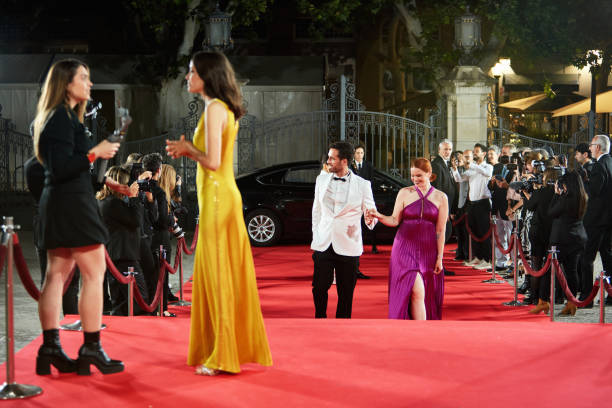 istock Entertainment figures arriving at red carpet event 2174842521