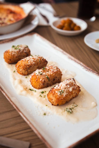 istock Spanish croquetas served on restaurant. Tapas. 2174847140