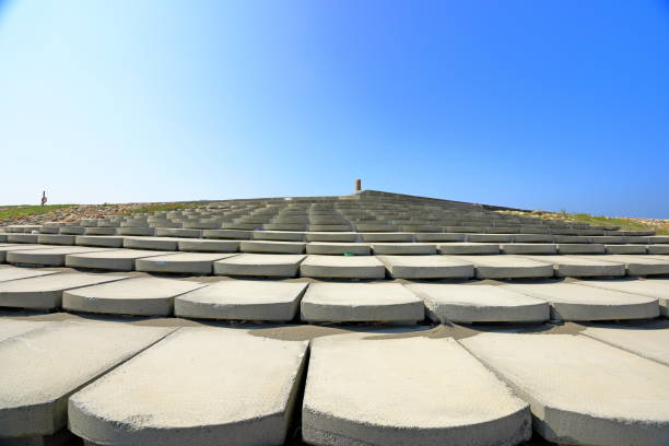 istock Nanliao Stairway, a chunky, fish-scale stone steps to the water 2174849877