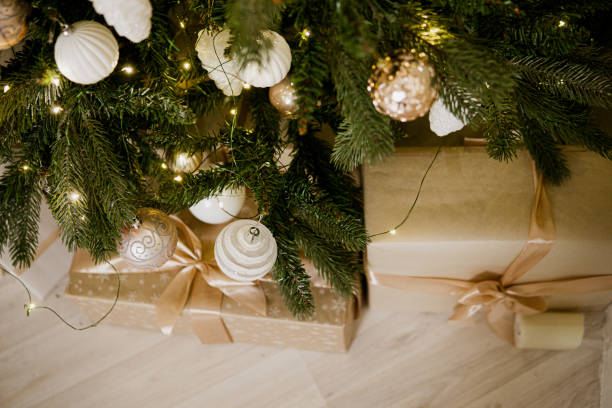 istock Eggs on the Christmas tree close-up. Christmas tree decorations. Concept for celebrating New Year and Christmas 2174853713