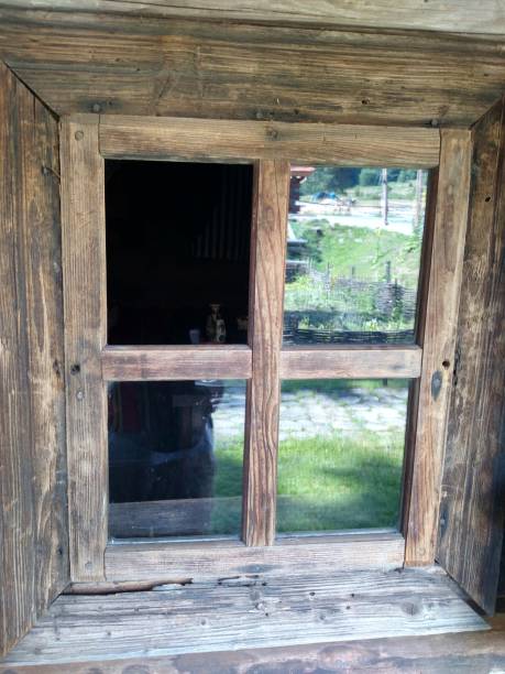 istock Old window vertical color photo image 2174857750