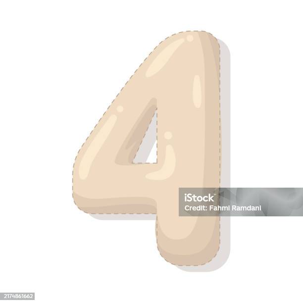 Vector Image 4 Number 4 Stock Illustration - Download Image Now - Alphabet, Text ...