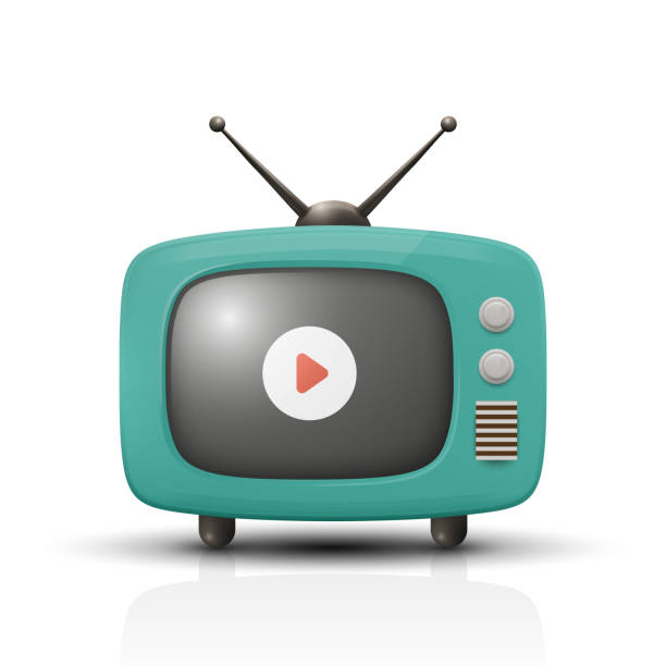 istock Vector 3D Realistic Retro TV Set Icon. Retro TV Symbol for Web, App, Logo, UI. Retro TV Design Template, Clipart, Illustration for Branding 2174861775