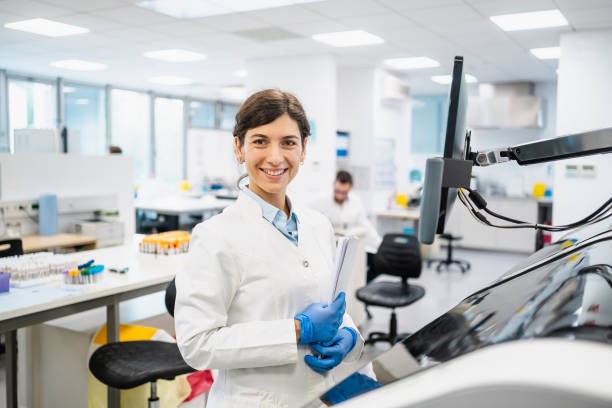 istock Caucasian Female Scientist in Laboratory Setting 2174865943