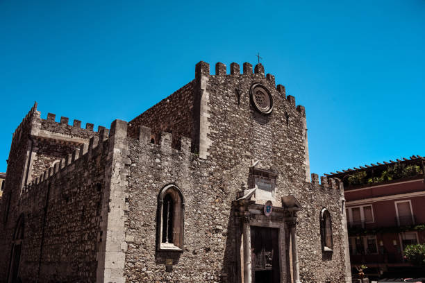 Old medieval Duomo In Taormina, Sicily, Italy