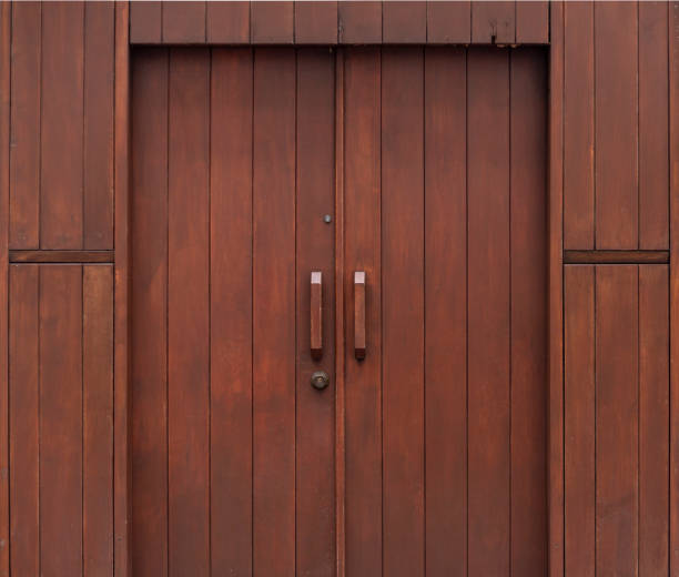Light brown elegant door in building