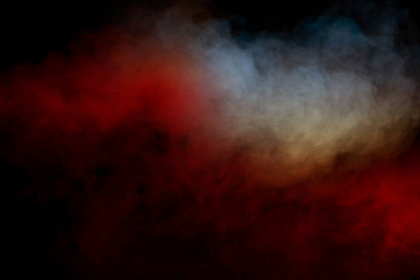 istock Orange and red steam on a black background. 2174884293