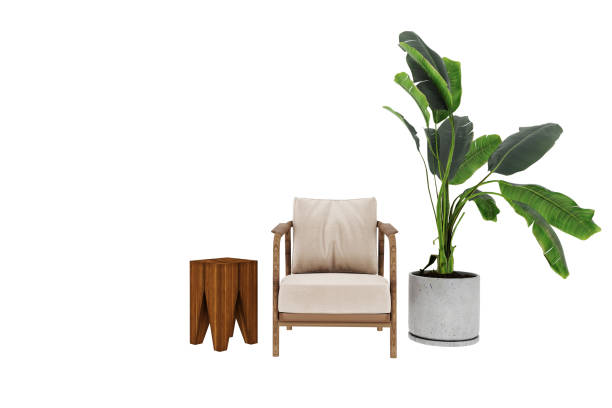 istock 3d render of armchair on white bacground 2174890732