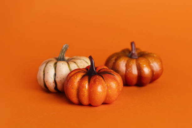 istock Pumpkin Group on orange background autumn photo 2174898046