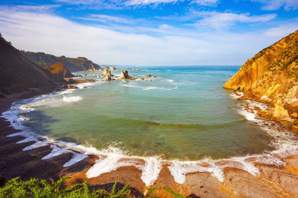 Romantic beach in Asturias