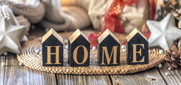 istock Cozy Christmas composition. Still life home decor in a cozy home. 2174913859