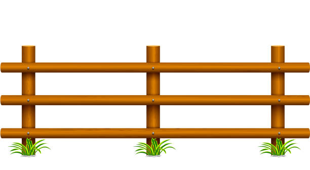 istock wooden fence on the white background 2174916588