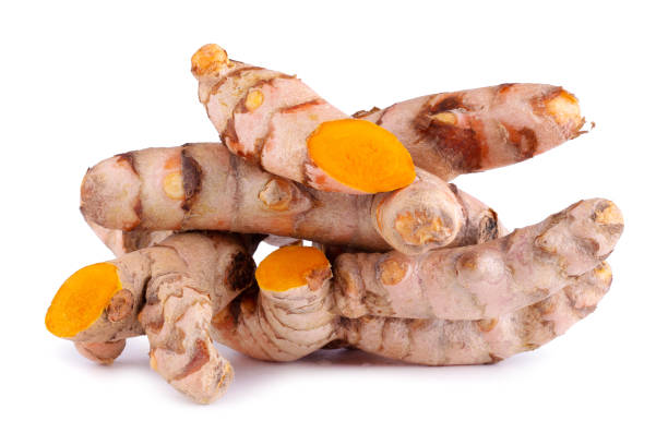 istock Turmeric Herb Contains Bioactive Compounds With Powerful Medicinal Properties isolated on a white background. 2174916954