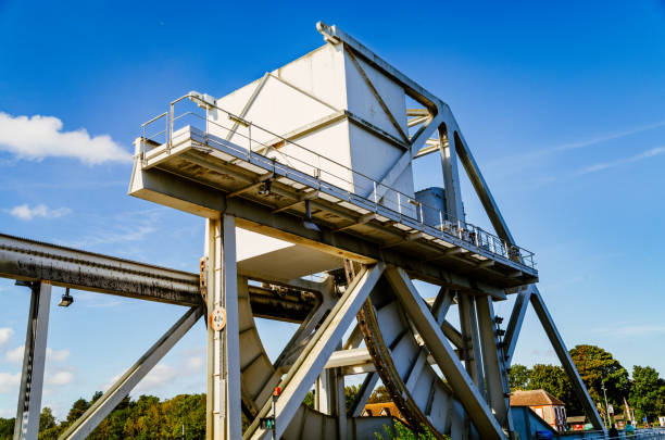 Pegasus bridge at Benouville in Normandy, France, scene of a famous battle on D-Day morning 1944.