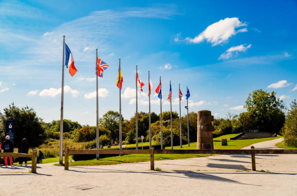 Pegasus bridge at Benouville in Normandy, France, scene of a famous battle on D-Day morning 1944.