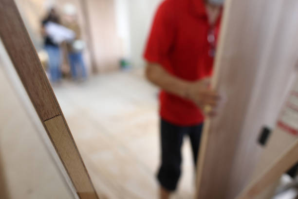 The real on-site appearance of materials and equipment used in house decoration