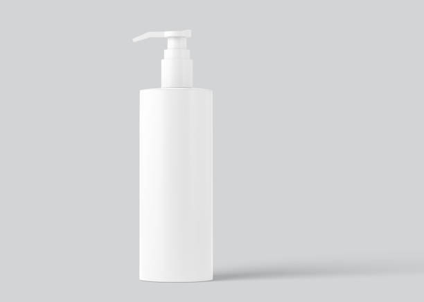 istock Cosmetic bottle without label, plastic bottle with dispenser mockup for liquid soap, shampoo, shower gel, lotion, body milk isolated on white background. 2174928782