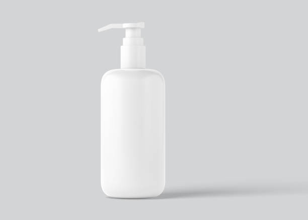istock Cosmetic bottle without label, plastic bottle with dispenser mockup for liquid soap, shampoo, shower gel, lotion, body milk isolated on white background. 2174928787