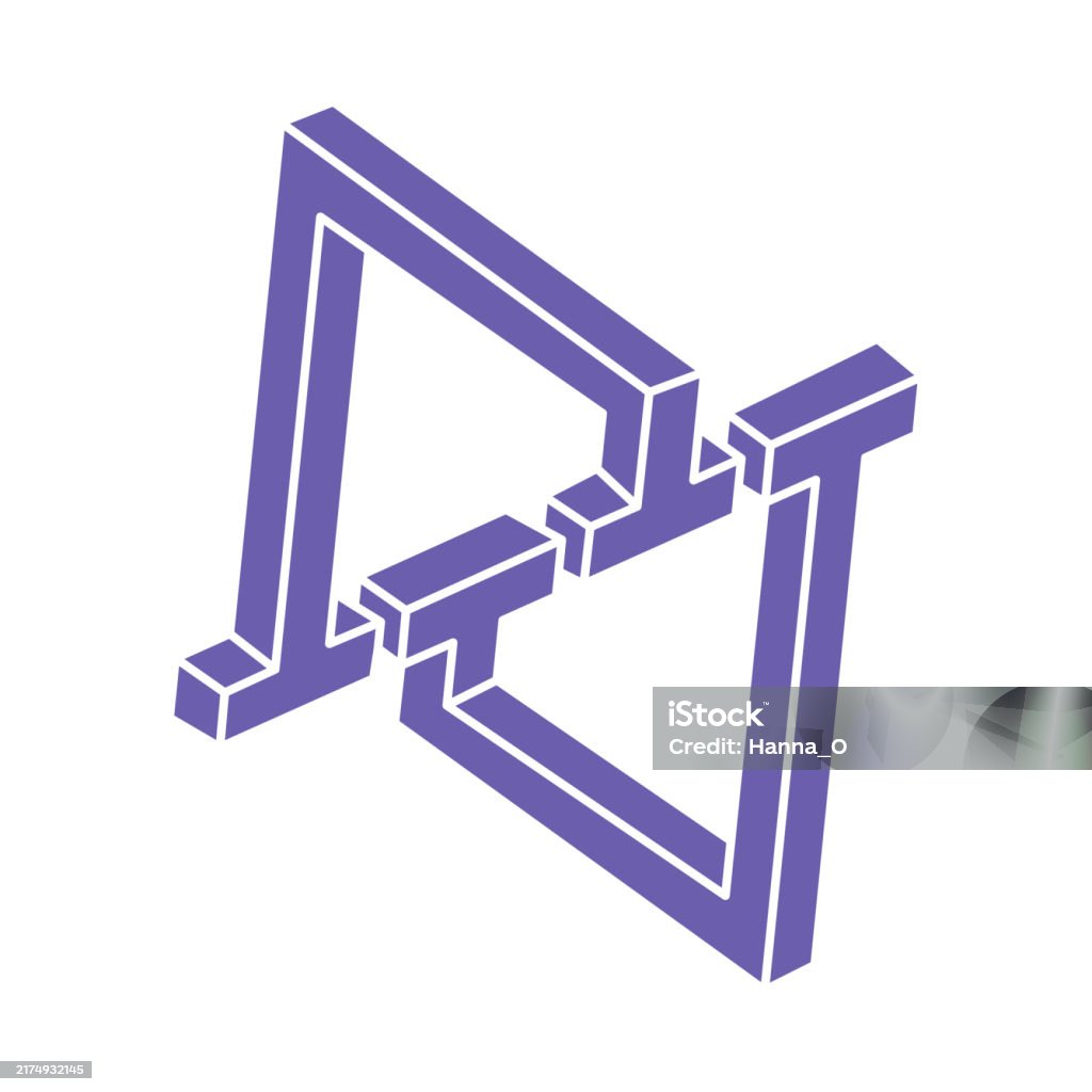 Impossible Math Shape Impossible Shapes Sacred Geometry Figure Optical Illusion Logo Abstract ...