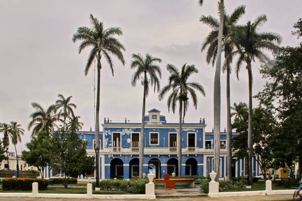 istock Historic Colonial Building in Blue 2174940985