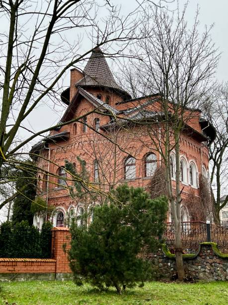 Kaliningrad, Russia - December 28, 2023: House in Kaliningrad
