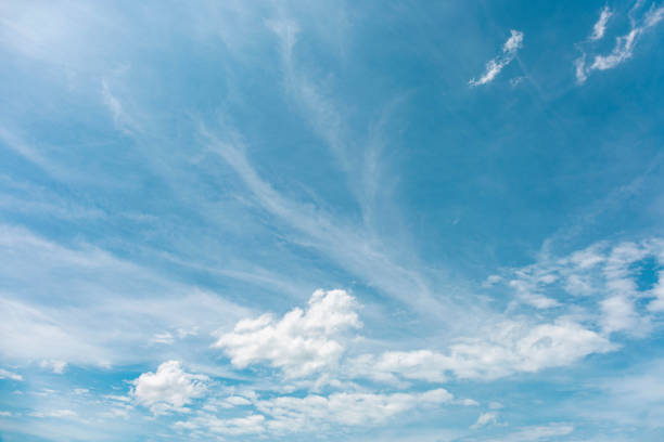 istock cyan skyline wide vivid gradient hues blending smooth cloudscape. fluffy clouds calm sunlight gloomy atmosphere. Wallpaper, the weather clear blue sky, cloudy layers, the climate. 2174946925