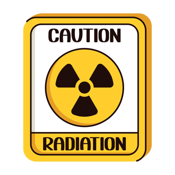 istock Radiation hazard icon. Radiation warning symbol isolated on white background. Shape of rectangle 2174978762