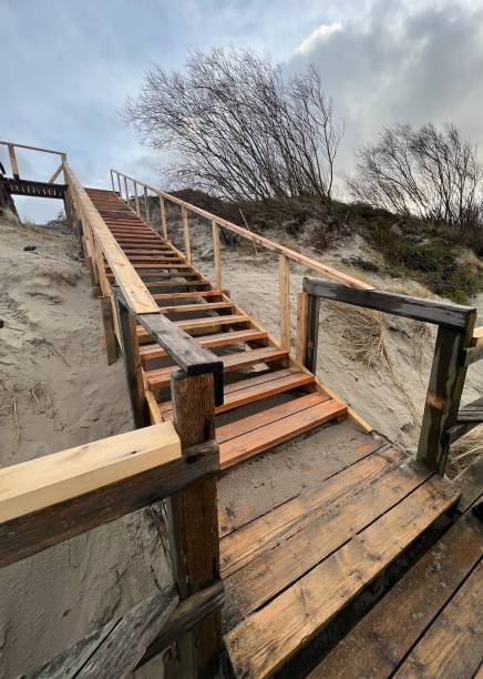 Baltic sea beach in winter